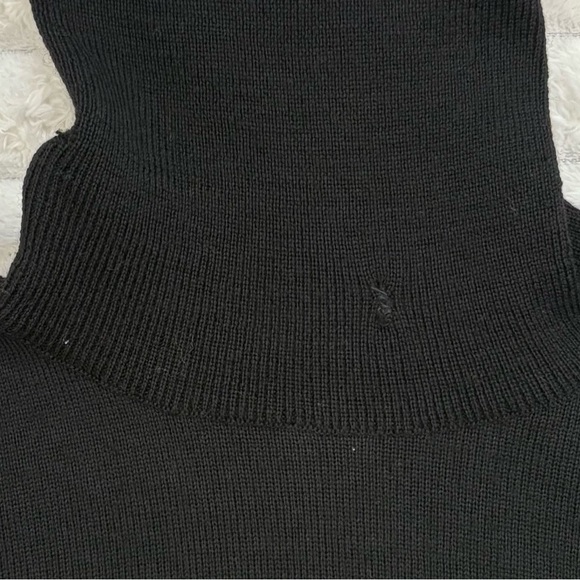 MOSCHINO Cheap and Chic Turtleneck Sweater 100% Virgin Wool Black Size 6 - Picture 9 of 14